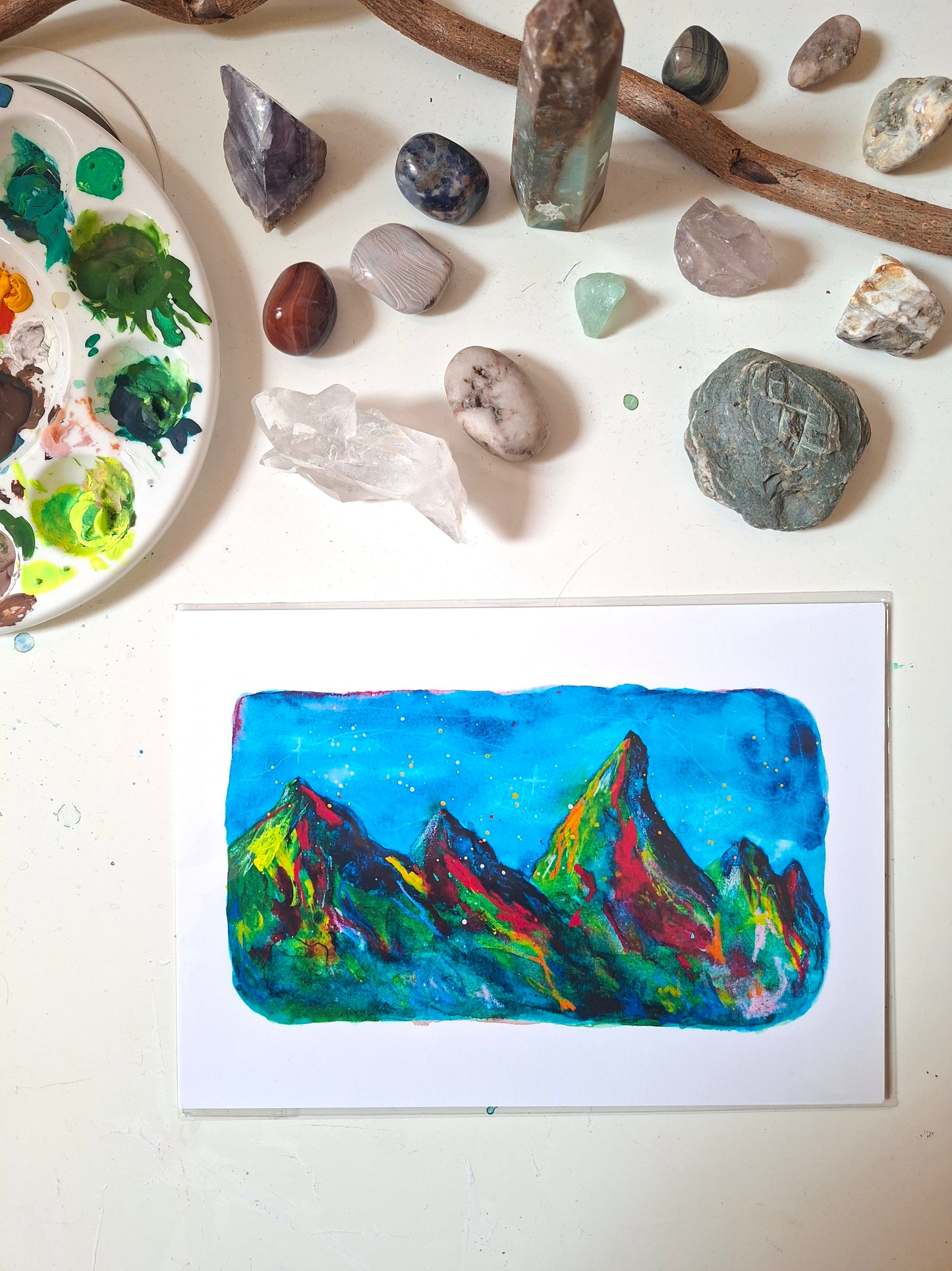 Moonlight Peaks Print