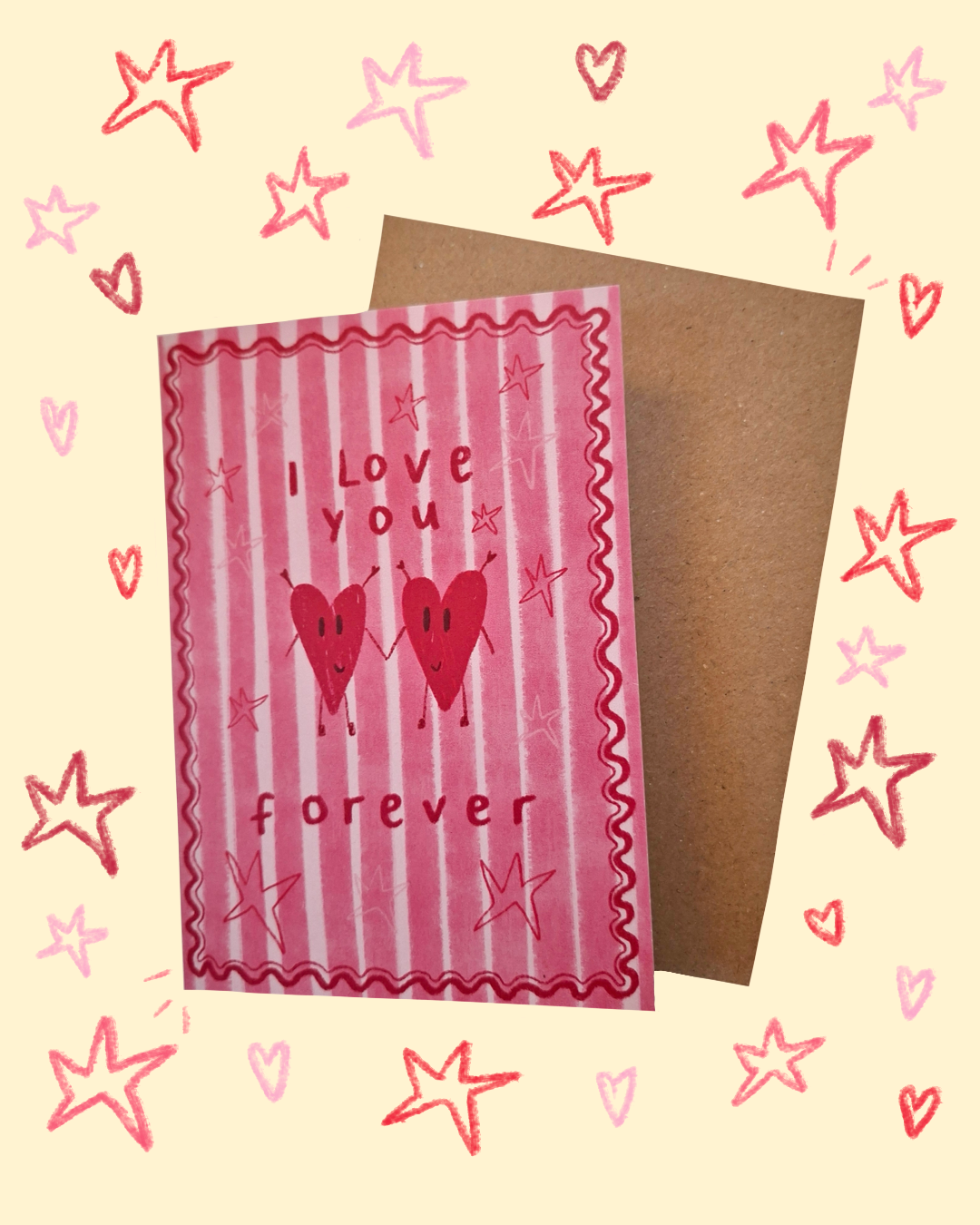 I Love You Forever A6 Greetings Card
