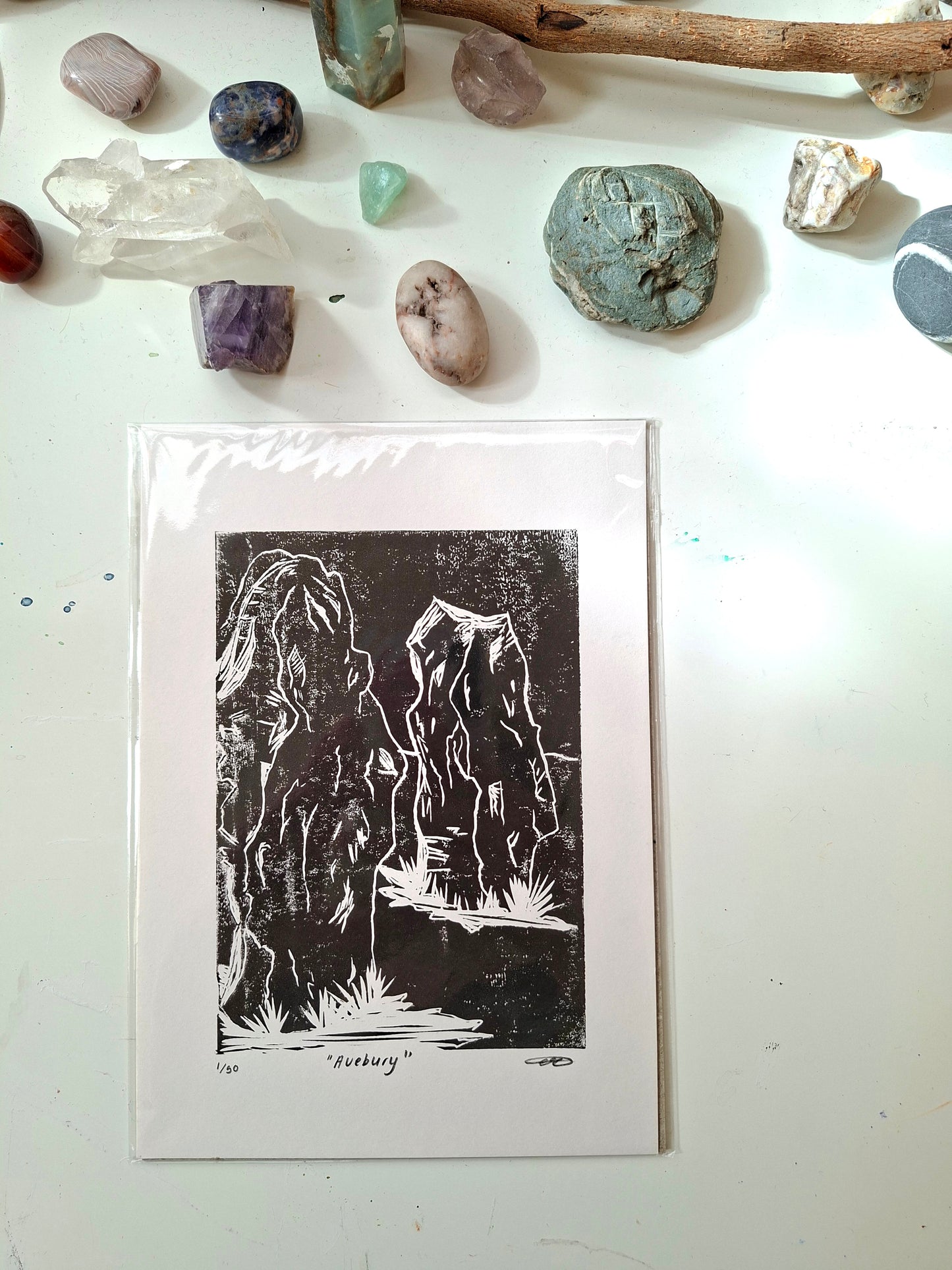 Avebury - Linocut Print