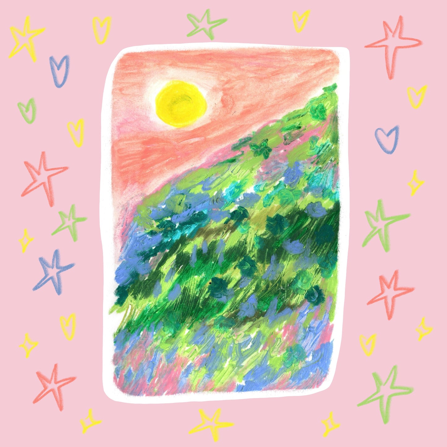 Flower Field Holographic Sticker